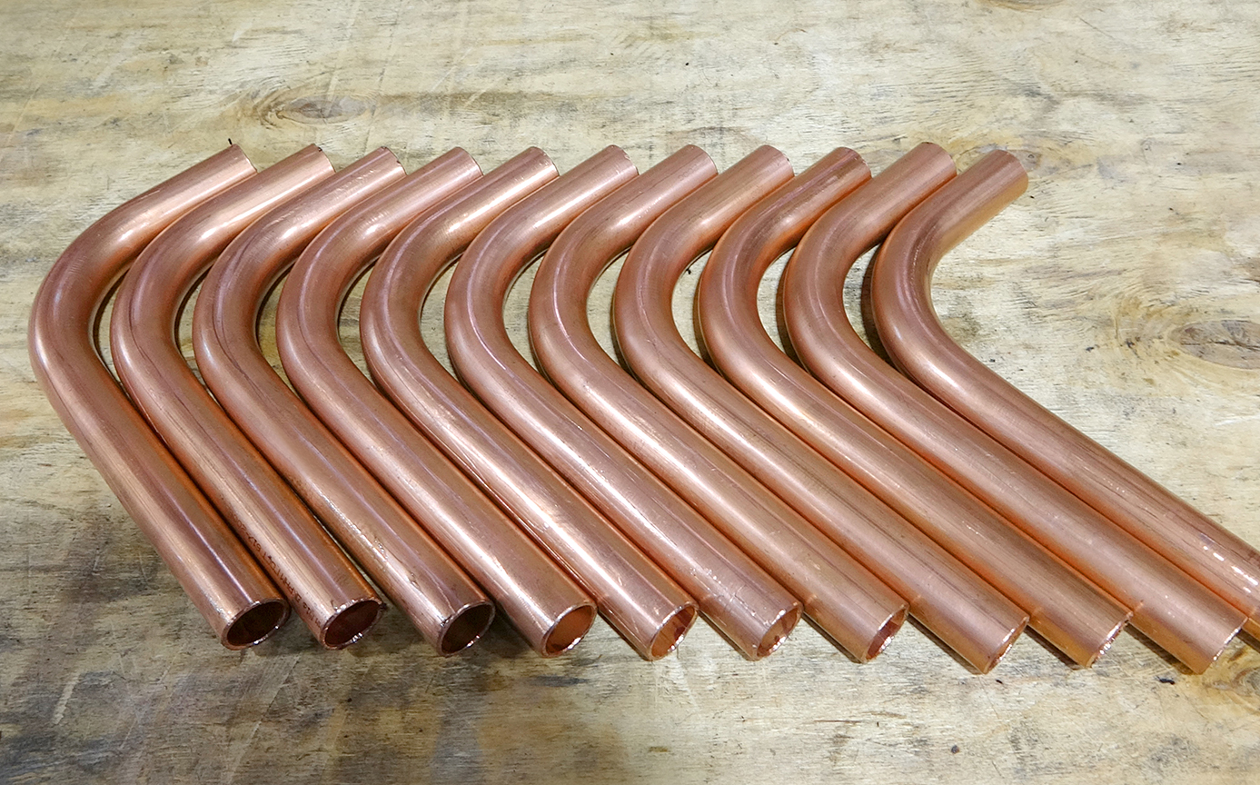 Гибка медных труб на заказ 