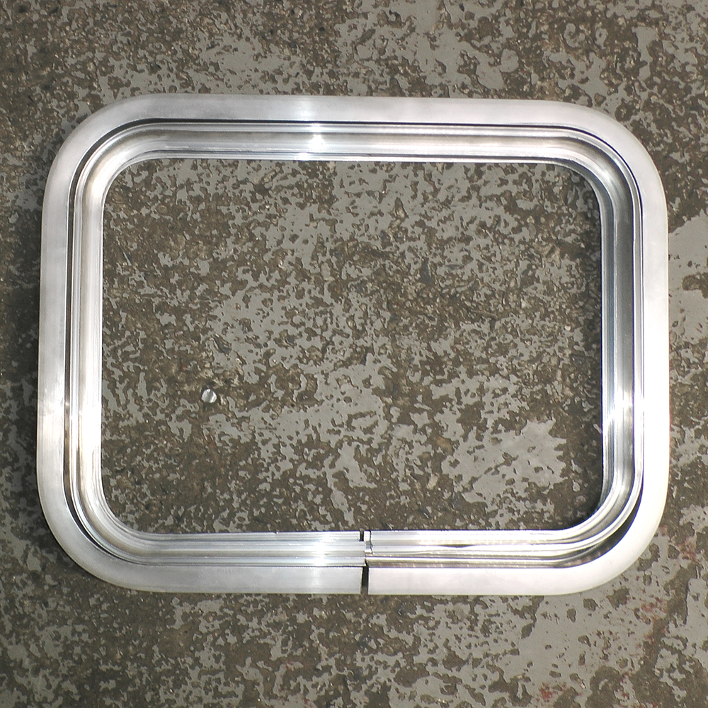 Гибка сложного алюминиевого профиля, согнутый алюминиевый профиль, трубогиб для гибки алюминиевых профилей, трубогиб профильный
