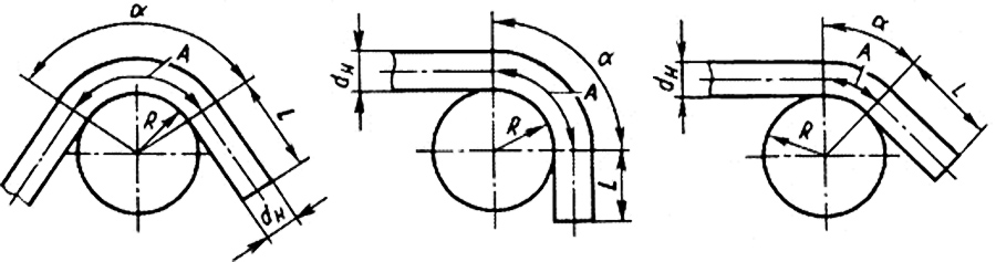 Гиб на чертеже. Радиус гиба стальной трубы 25 мм. Радиус гиба медных труб. Радиус изгиба медной трубы. Минимальный радиус изгиба медной трубки.
